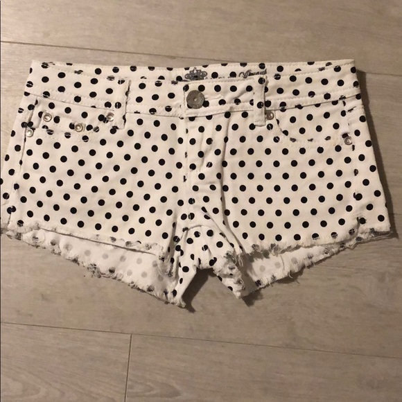 White denim shirts with black polka dots Sz 1 - Picture 2 of 7